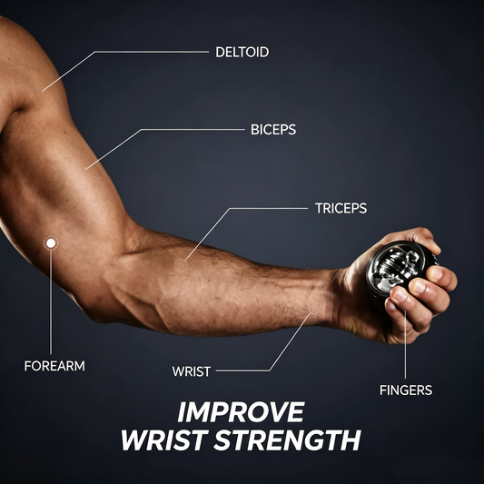 Auto Start Wrist Trainer Power Ball, Metal Reinforced Wrist Gyro Ball