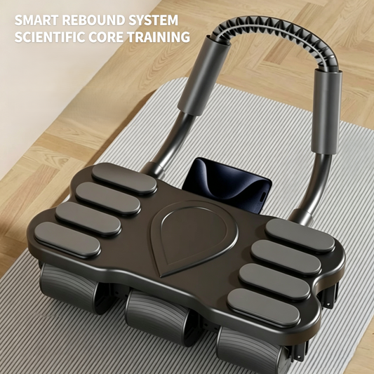 6-Wheel Automatic Rebound Ab Roller for Core Workout