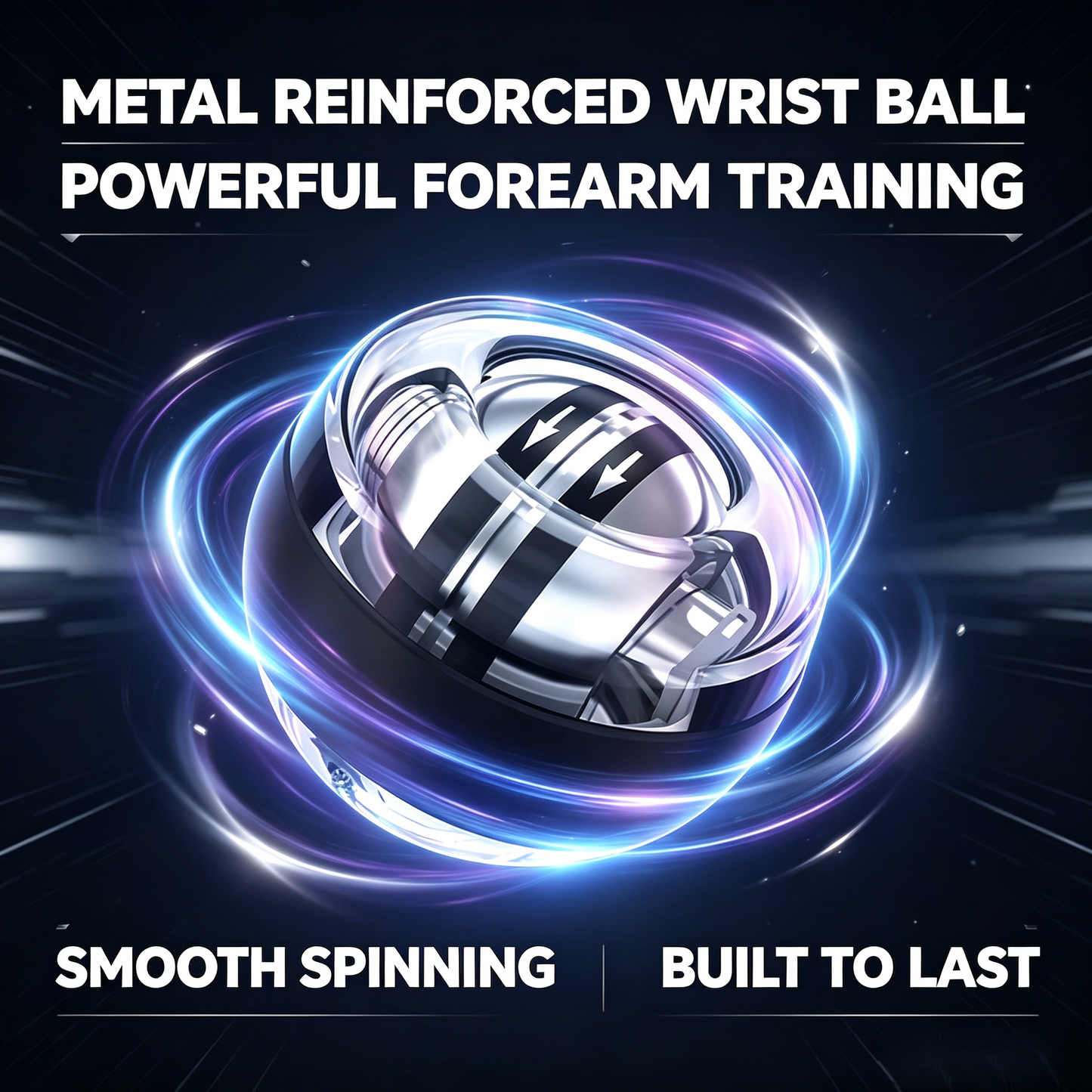 Auto Start Wrist Trainer Power Ball, Metal Reinforced Wrist Gyro Ball
