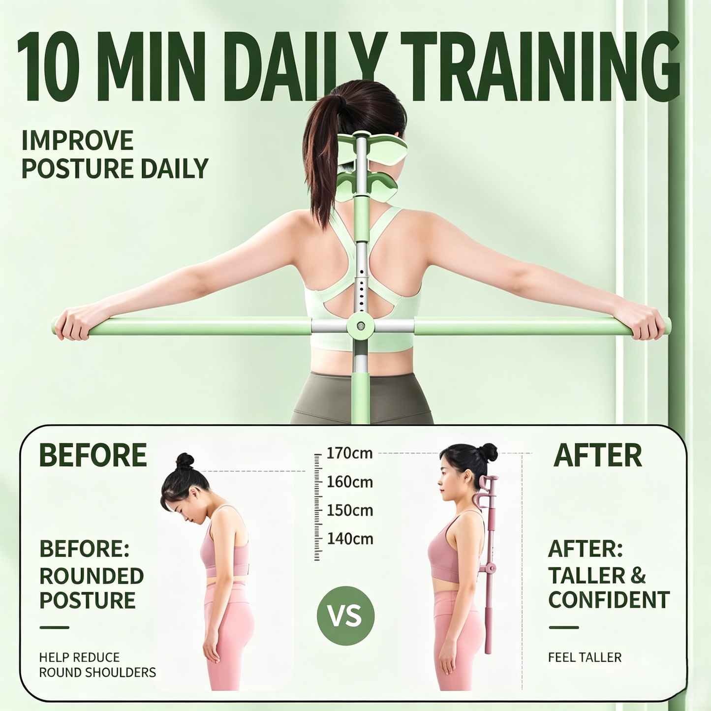 Adjustable Posture Corrector Stick, Neck Support Back Training Rod