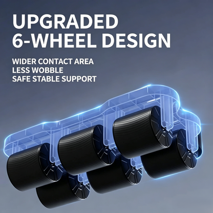 6-Wheel Automatic Rebound Ab Roller for Core Workout