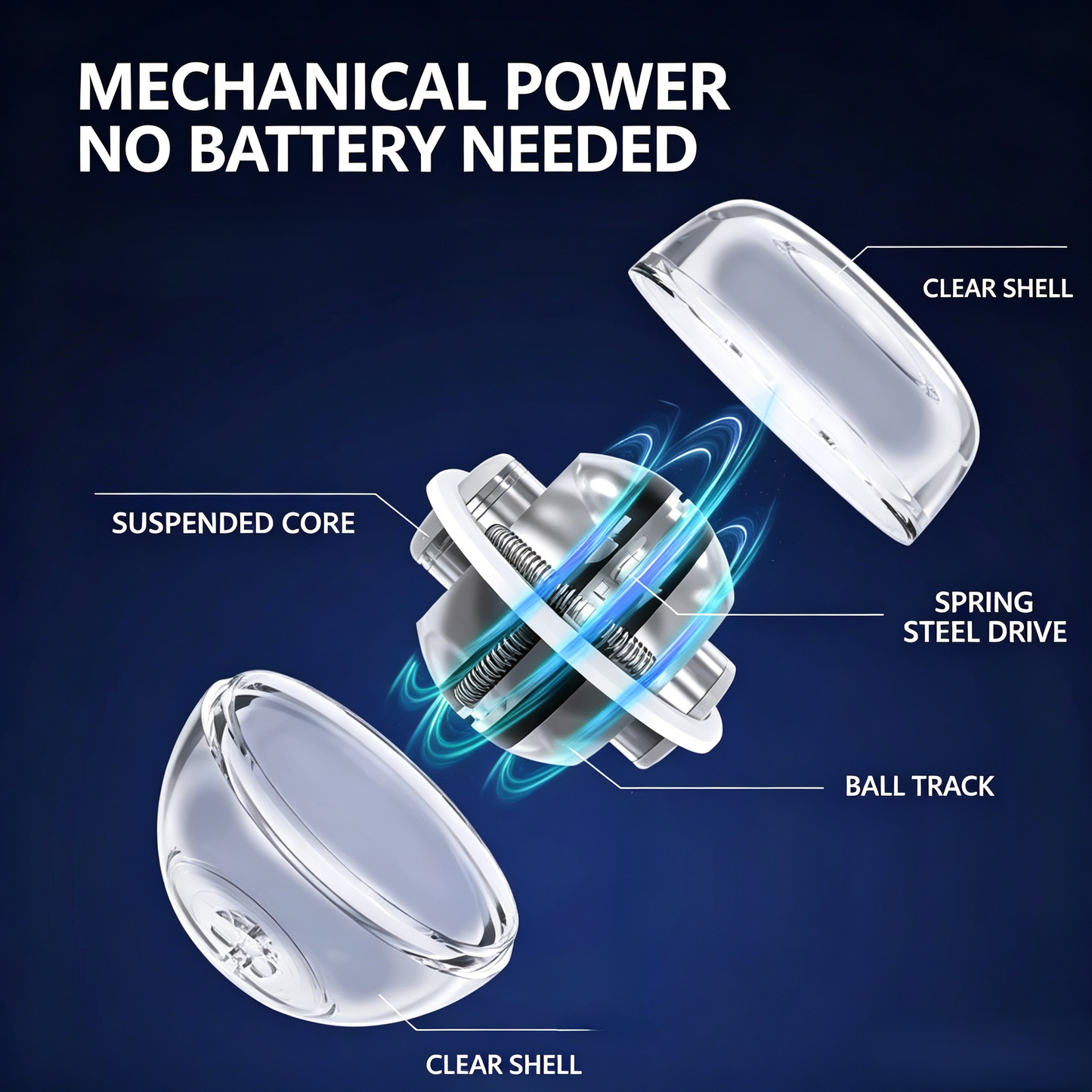 Auto Start Wrist Trainer Power Ball, Metal Reinforced Wrist Gyro Ball