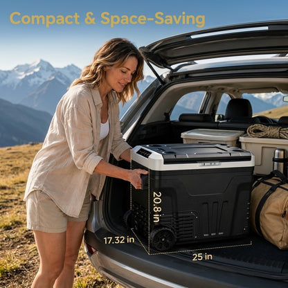 Veyra™ 53QT Dual-Zone Fridge + FREE 100W Solar Panel